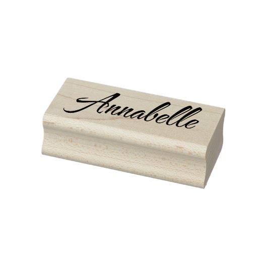 Annabelle-naam in decoratieve kromme 	rubberstempel (Stempel)