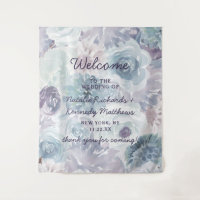 Annabelle Vintage Blauwe Bloemige Trouw Welkom