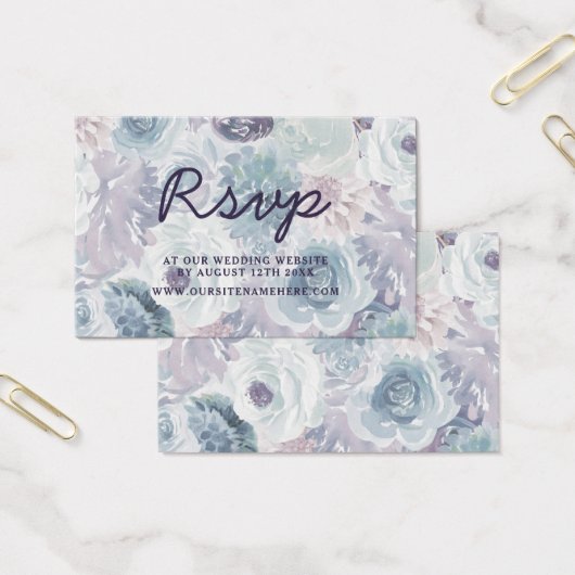 Annabelle Vintage Floral Website RSVP Insertion Ca (Bureau)