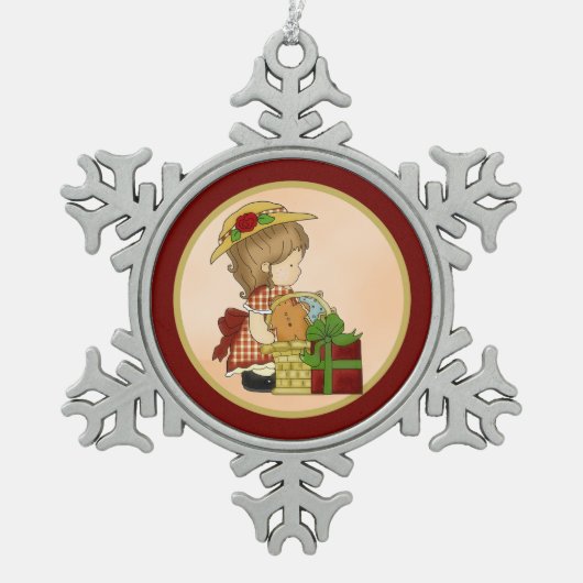 Annabelle's kerstmand d1 Snowflake Ornament (Voorkant)