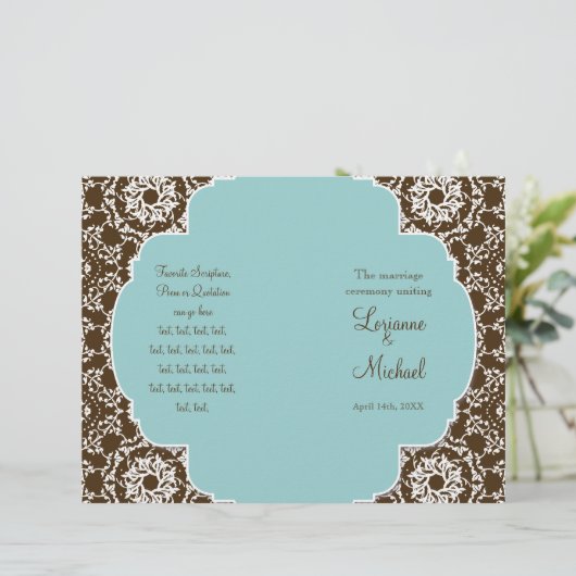 AnnaLiese Damask - Programme de mariage formel (Debout devant)