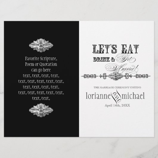 AnnaLiese Damask - Programme de mariage formel (Devant)