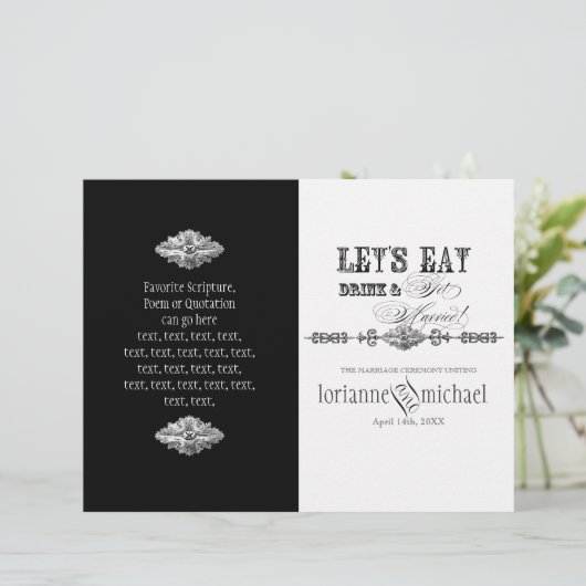 AnnaLiese Damask - Programme de mariage formel (Debout devant)