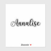Annalise Naam - Handgeschreven kalligrafie Sticker (Vel)