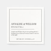 Annalise Simple Black White Fun 1 Weddenschap Servet (Voorkant)
