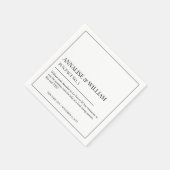Annalise Simple Black White Fun Fact 3 Weddenschap Servet (Hoek)