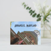 Annapolis, briefkaart van het gerechtsgebouw van d (Staand voorkant)