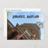 Annapolis, briefkaart van het gerechtsgebouw van d (Voorkant / Achterkant)