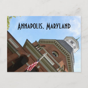 Annapolis, briefkaart van het gerechtsgebouw van d
