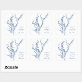 Annapolis Chesapeake Bay Map Navy Wedding Favor Vierkante Sticker (Vel)