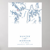 Annapolis Mariage Moderne Poster du livre d'or (Devant)