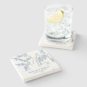 Annapolis Maryland Bestemming Trouwgunst Stenen Onderzetter (Zijkant)