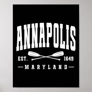 Annapolis Maryland Gesticht in 1649 Gekruiste roei Poster