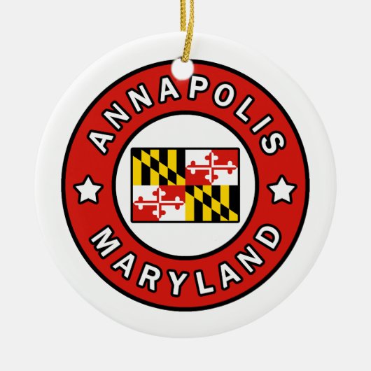 Annapolis Maryland Keramisch Ornament (Voorkant)