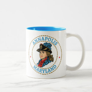 Annapolis Maryland Koloniaal Tweekleurige Koffiemok