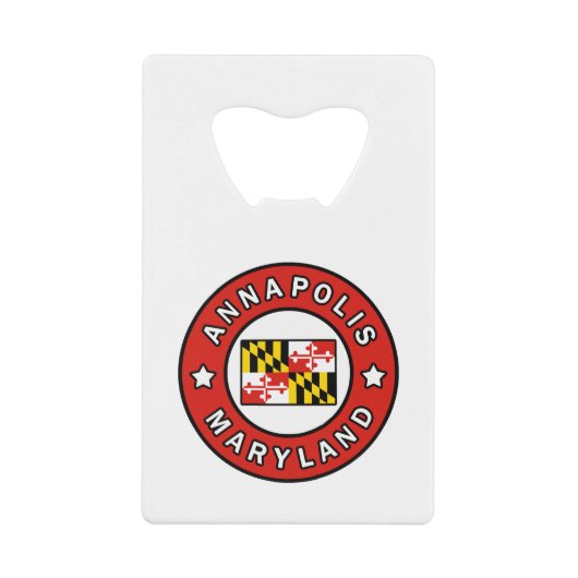 Annapolis Maryland Kredietkaart Flessenopener (Voorkant)