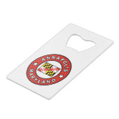 Annapolis Maryland Kredietkaart Flessenopener (Voorkant Gekanteld)
