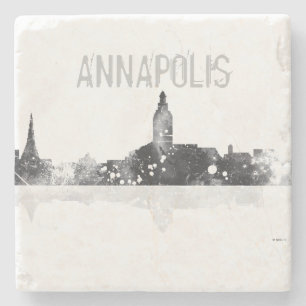 ANNAPOLIS MARYLAND SKYLINE - Stone drink onderzett Stenen Onderzetter
