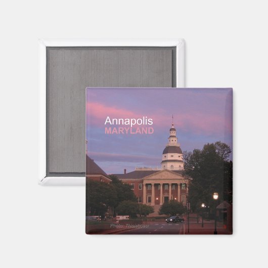 Annapolis Maryland State House Frigo Magnet (Recto/Verso)