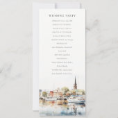 Annapolis Maryland Watercolor Wedding Programme (Dos)