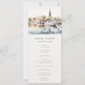 Annapolis Maryland Watercolor Wedding Programme (Devant)