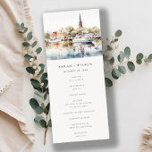 Annapolis Maryland Watercolor Wedding Programme