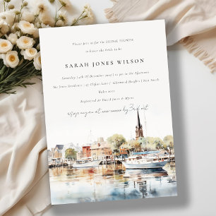 Annapolis Maryland Waterverf Vrijgezellenfeest Kaart