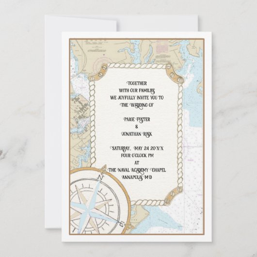 Annapolis MD faire-part de mariage (Devant)