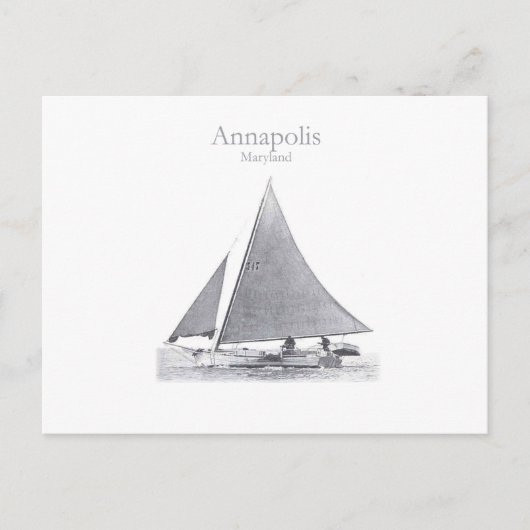 Annapolis Skipjack Briefkaart (Voorkant)