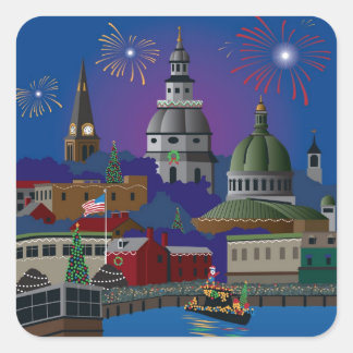 Annapolis Vakantie Vierkante Sticker