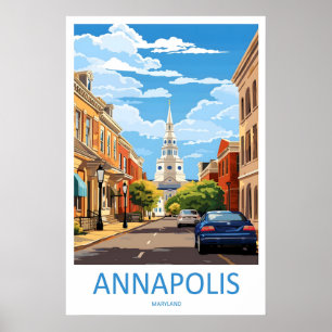 Annapolis Vintage Reisposter Ski Nationaal Park Poster