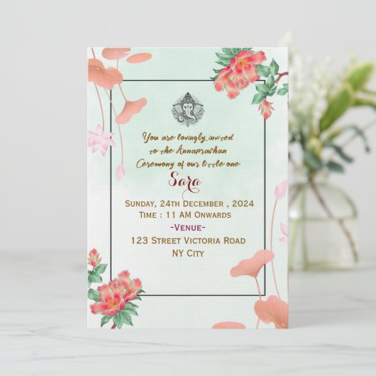 Annaprashan Ceremony Invitations  (Debout devant)