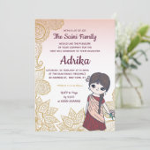 Annaprashan First Rice Ceremony Uitnodiging (Staand voorkant)