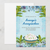 Annaprashan invitations et cérémonie de riz numéri (Devant / Derrière)