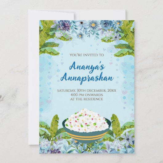 Annaprashan invite & Invitation de cérémonie numér (Devant)