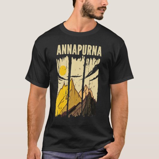 Annapurna bergtop klimmer t-shirt (Voorkant)