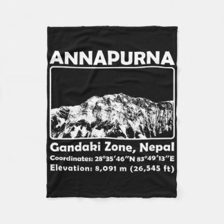 Annapurna Mif Nepal Mountain Climbing Trekking  Fleece Deken