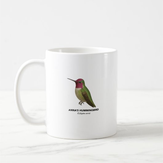 Anna's Hummingbird - Birds of California Mug (Gauche)