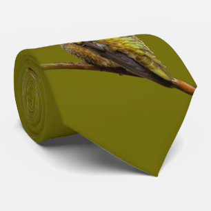 Anna's Hummingbird op de Scarlet Trumpetvine Stropdas