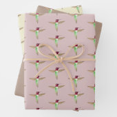 Anna's Hummingbird Pattern Inpakpapier Vel (In situ)