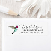 Anna's Hummingbird return address Label (Insitu)