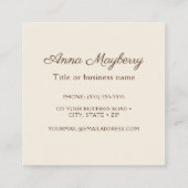 Anna's Hummingbird Vierkante Visitekaartje (Achterkant)