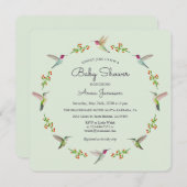 Anna's Hummingbirds Baby shower Invitation (Voorkant / Achterkant)