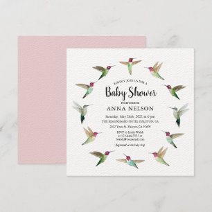 Anna's Hummingbirds Baby shower Invitation Kaart