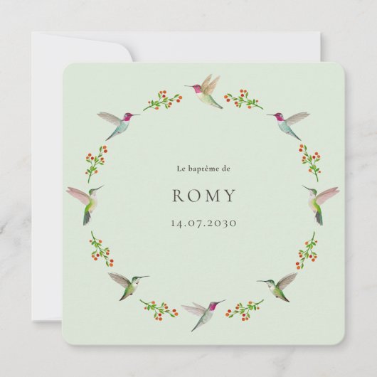 Anna's Hummingbirds Baptism (Voorkant)