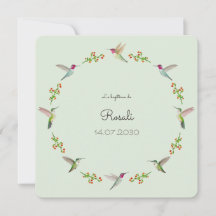 Anna's Hummingbirds Baptism with Baby Photo