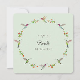 Anna's Hummingbirds Baptism with Baby Photo