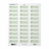 Anna's Kolibrie en Bloeiende Tak Etiket (Full Sheet)