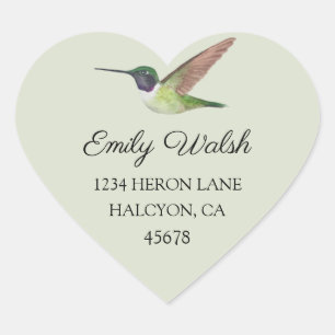Anna's kolibrie hart Sticker