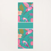 Anna's kolibrie pastel kleurrijke aangepaste patro yogamat (Achterkant)